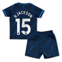 Camiseta Chelsea Nicolas Jackson #15 Segunda Equipación Replica 2023-24 para niños mangas cortas (+ Pantalones cortos)